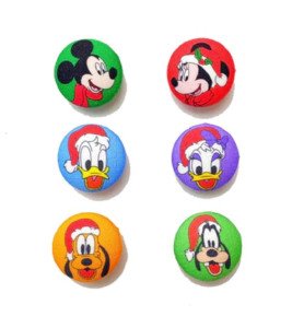 Set 6 boucles d'oreilles Mickey et ses amis Noël