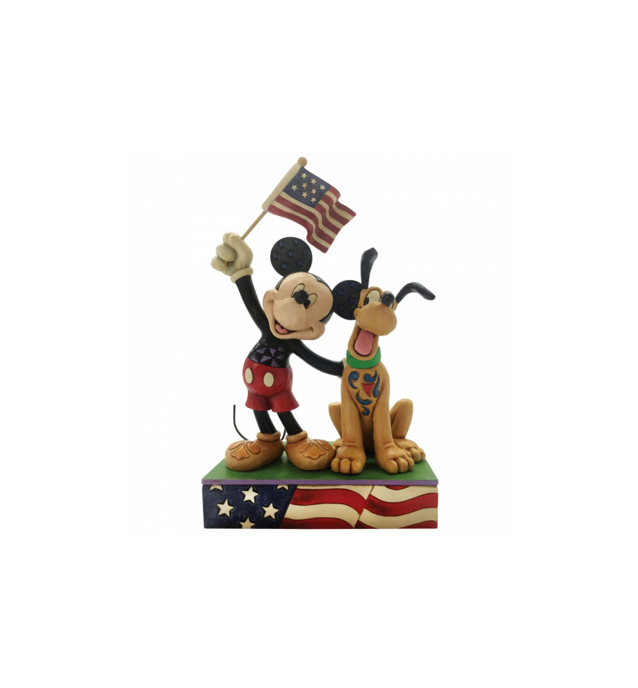 Mickey et Pluto patriote Disney Traditions