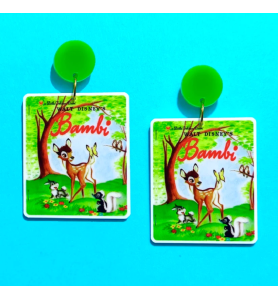 Boucles d'Oreilles Affiche Film Bambi