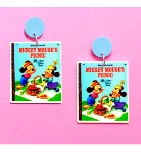 Boucles d'Oreilles Affiche Film Mickey et Minnie