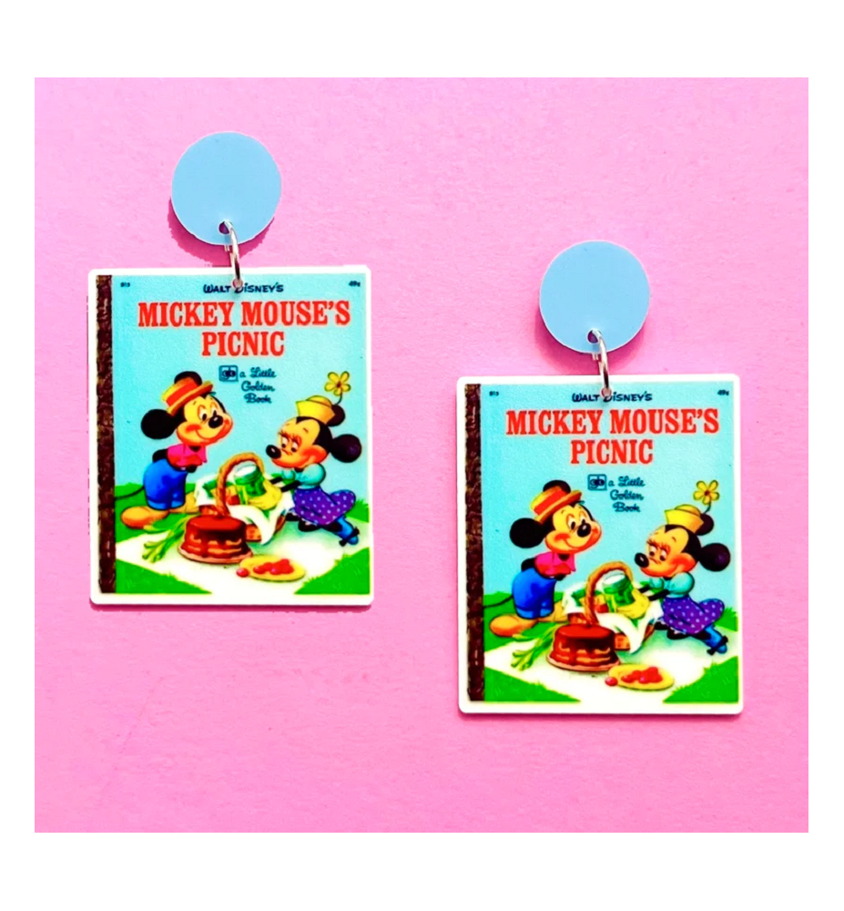 Boucles d'Oreilles Affiche Film Mickey et Minnie