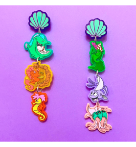 Boucles d'oreilles Ariel La petite sirène Les poissons