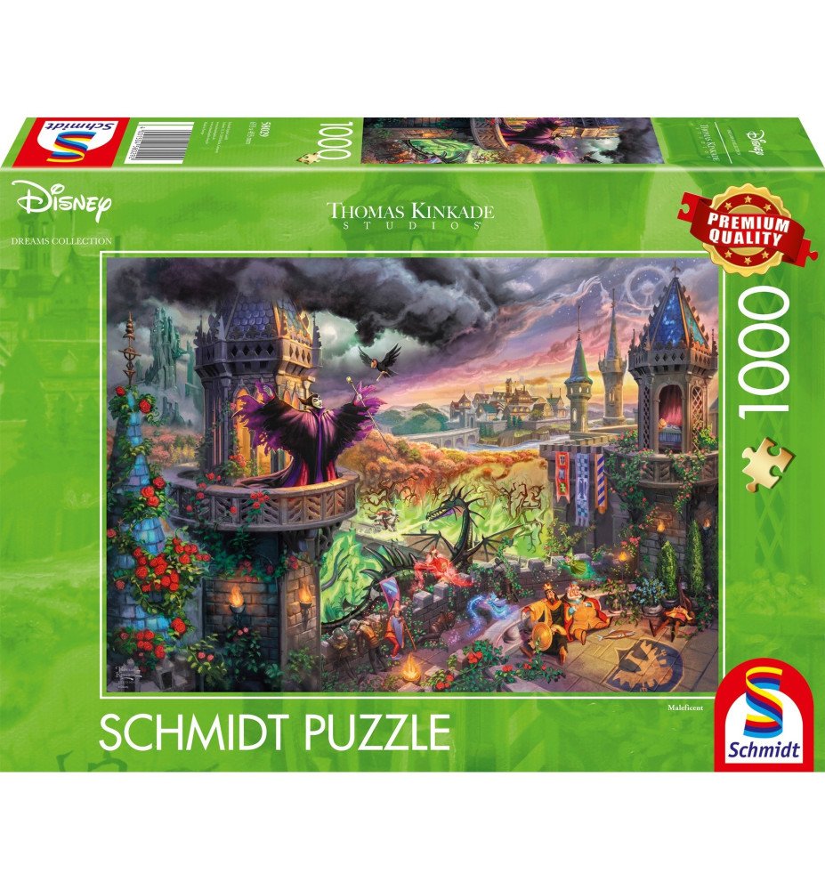 Puzzle 1000 pièces Maléfique La belle au bois dormant - Thomas Kinkade