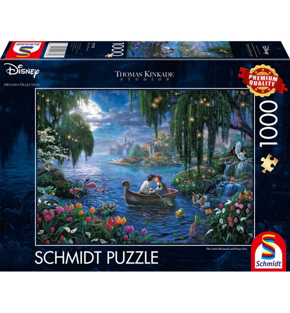 Puzzle 1000 pièces Ariel et Eric La petite sirène - Thomas Kinkade