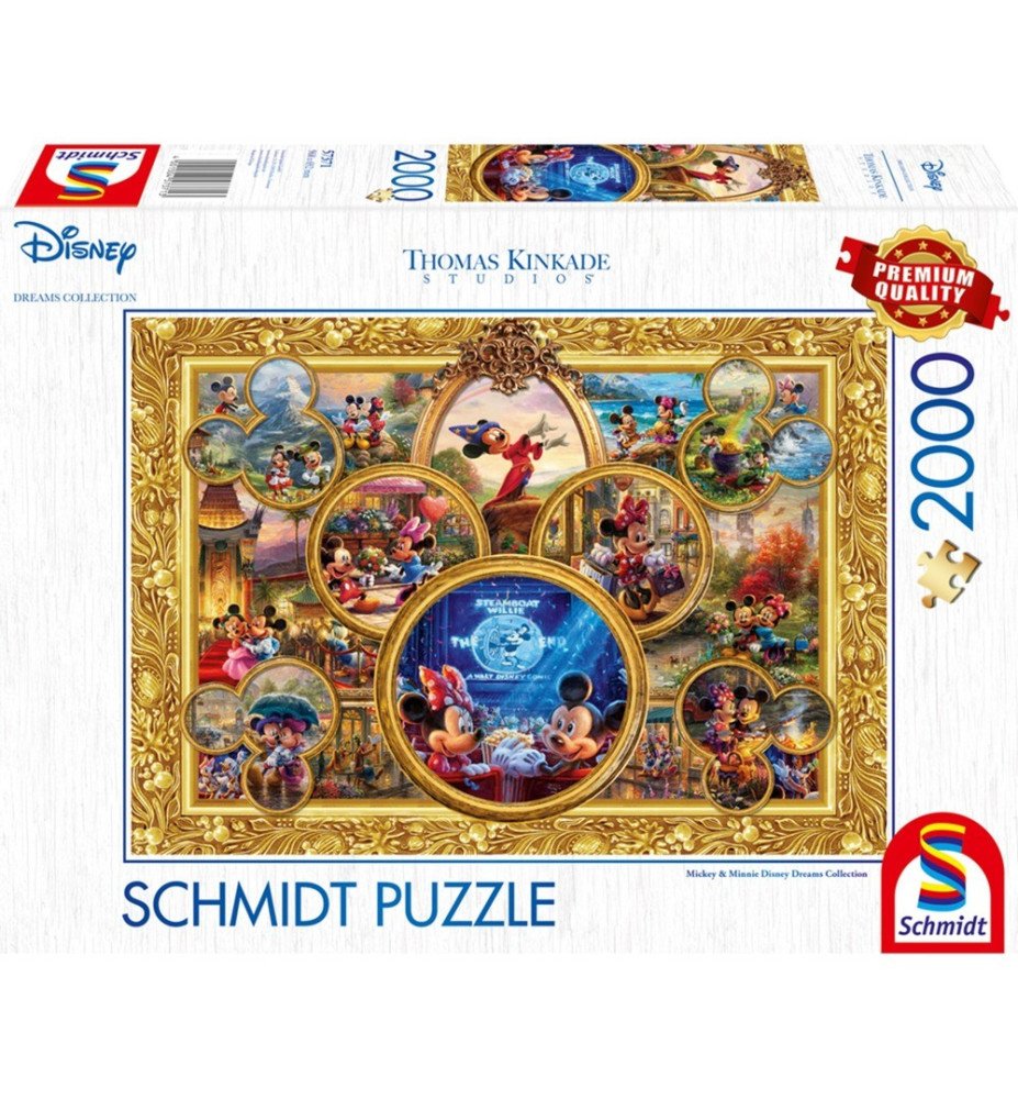 Puzzle 2000 pièces Mickey et Minnie - Thomas Kinkade