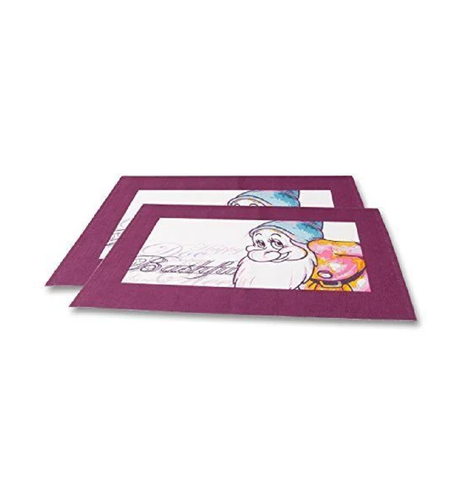 2 sets de table Timide - Blanche Neige et les 7 nains