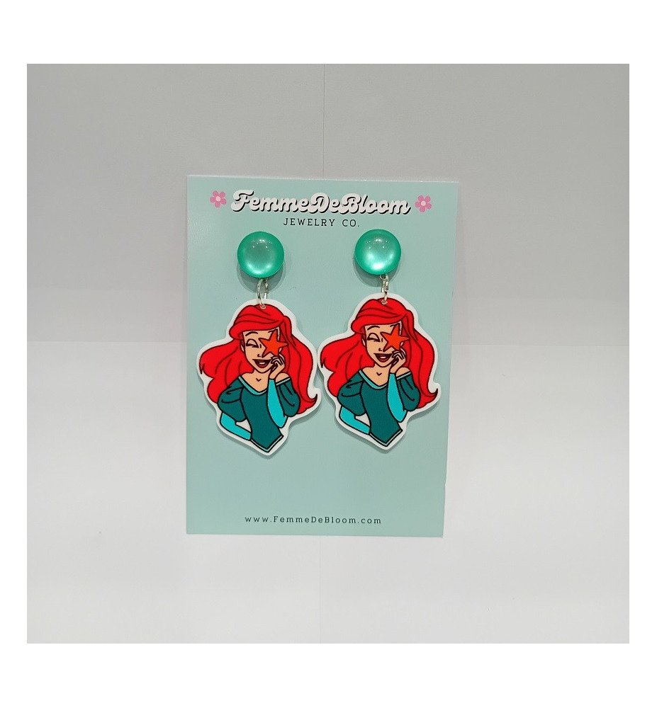 Boucles d'Oreilles Ariel - La Petite Sirène