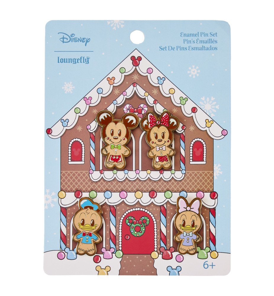 Set de 4 Pin's  Mickey et ses amis Maison en pain d'épices - Loungefly