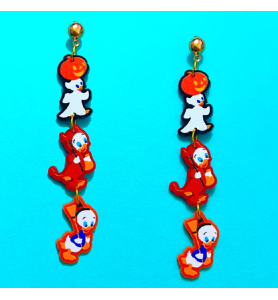 Boucles d'oreilles Fantaisie Riri,Fifi et Loulou Halloween - Mickey and friends