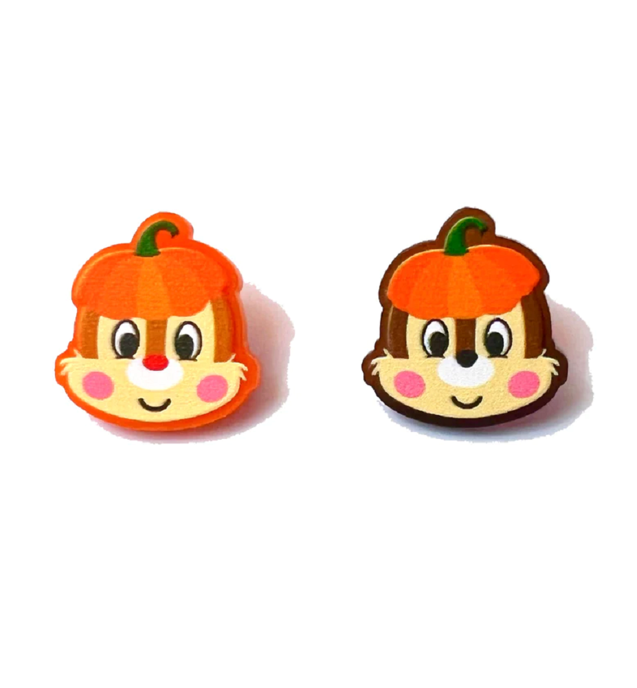 Boucles d'oreilles Fantaisie Tic et Tac Citrouille Halloween - Mickey and friends