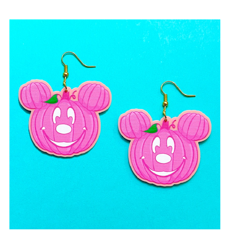 Boucles d'Oreilles Fantaisie Mickey Citrouille Halloween - Mickey and Friends