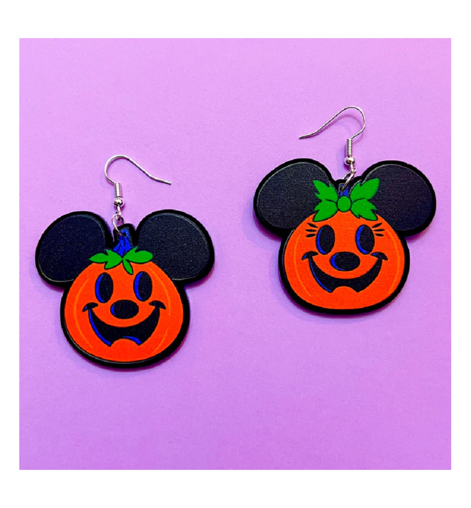 Boucles d'Oreilles Fantaisie Mickey Minnie Citrouille halloween - Mickey and Friends
