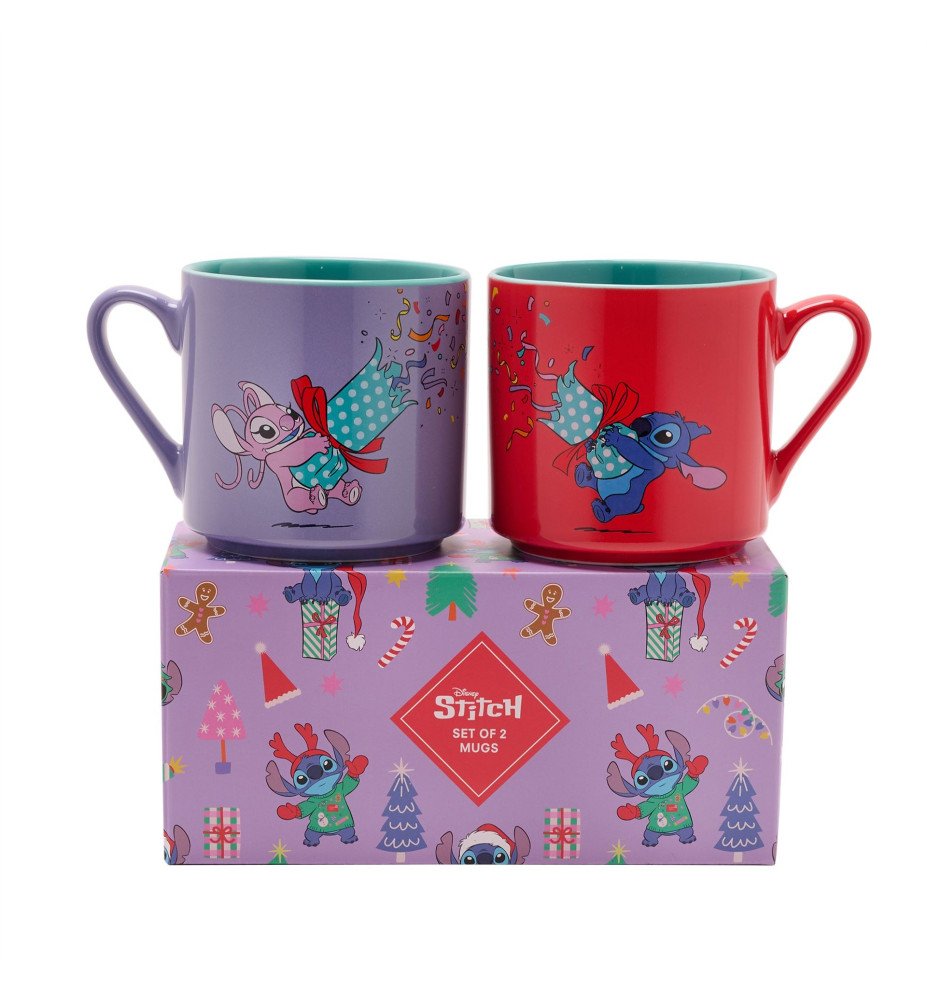 Set de 2 Mugs Stitch et Ange Noël - Lilo et Stitch