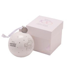Boule de Noël Mickey en céramique Disney 100