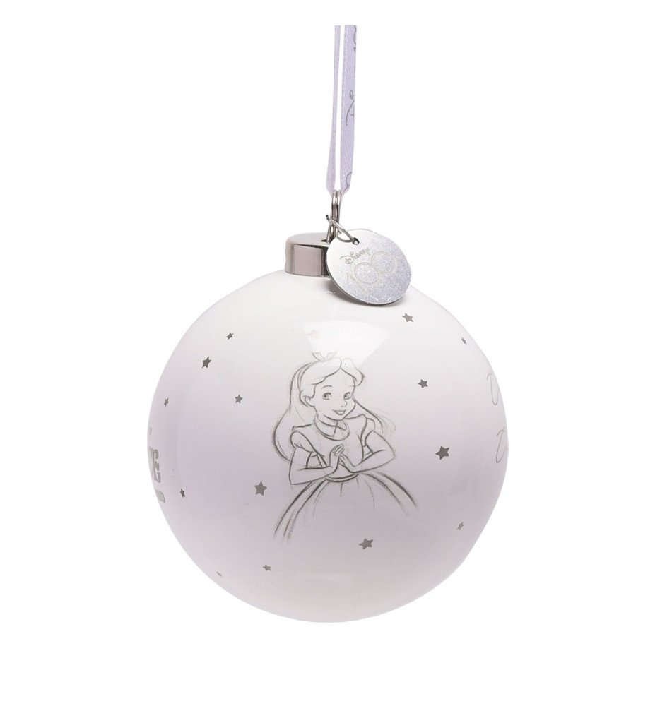 Boule de Noël Alice en céramique Disney 100 - Alice aux pays des merveilles