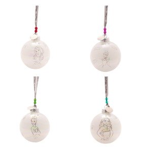 Set de 4 boules de Noël Princesses Disney 100 ans