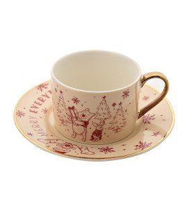 Tasse + sous tasse Winnie l'ourson Noël