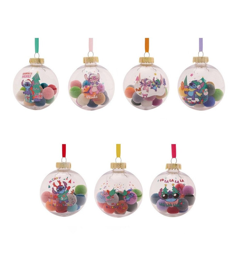 Set de 7 boules de Noël Stitch - Lilo et Stitch