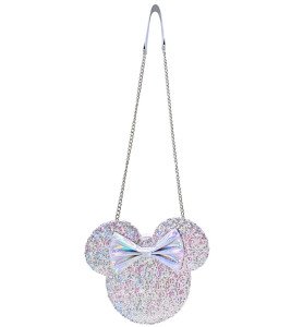 Sac à main exclu Minnie Sequin Holographique Argent - Loungefly