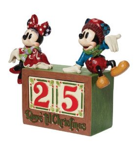 Figurine Mickey et Minnie Compte à rebours de Noël - Disney Traditions