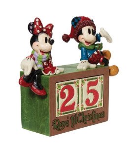 Figurine Mickey et Minnie Compte à rebours de Noël - Disney Traditions
