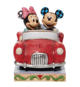Figurine Mickey et Minnie Voiture - Disney Traditions