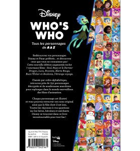 Livre personnages Disney - Who is Who Nouvelle édition