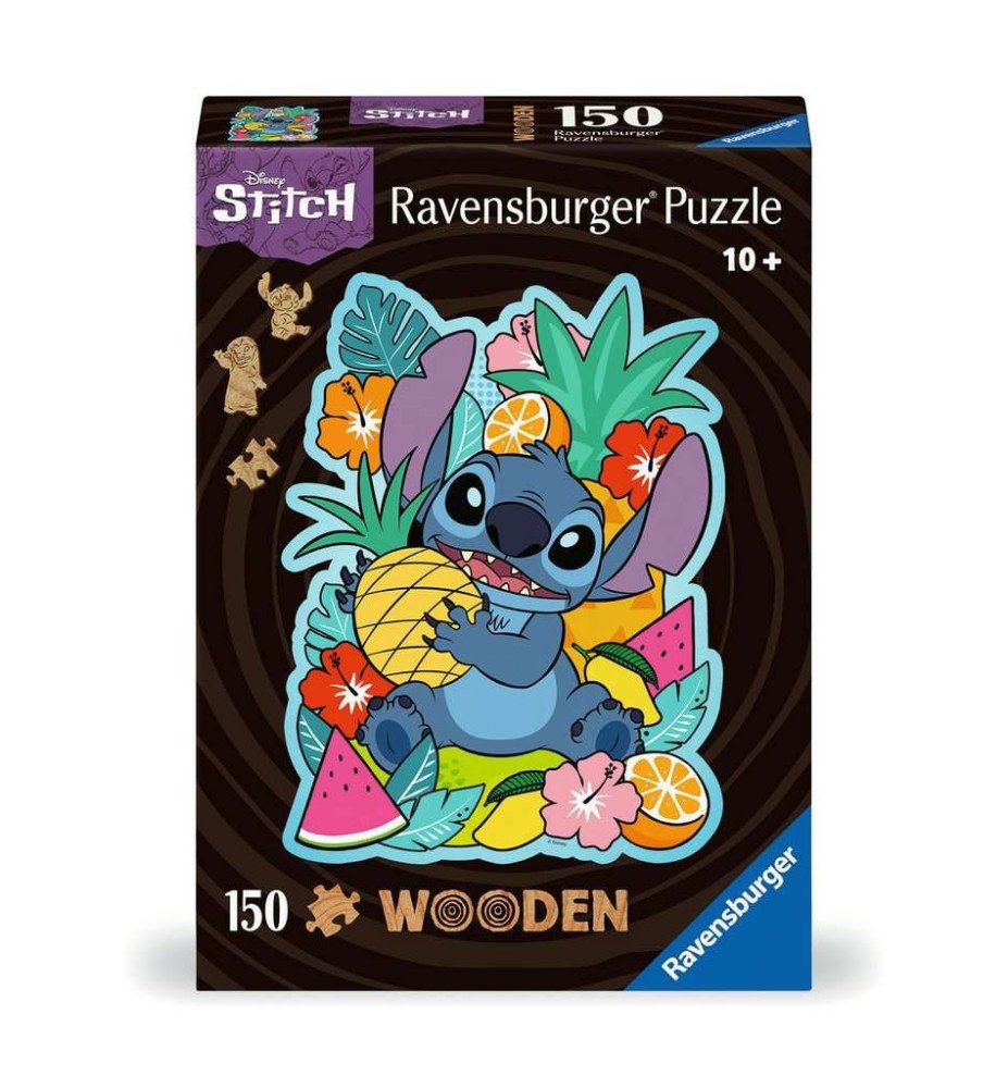 Puzzle 150 pièces en bois Stitch - Lilo et Stitch