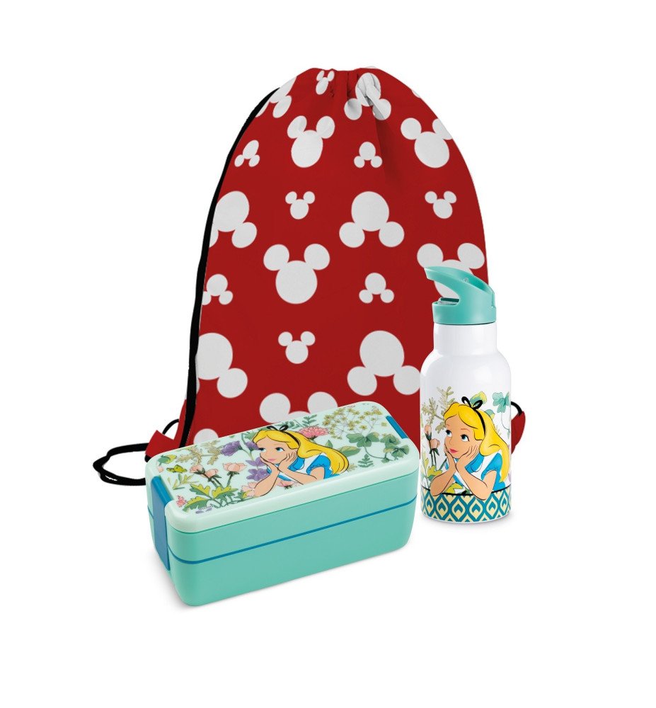 Set Lunchbox + bouteille Thermique - Alice au pays des merveilles