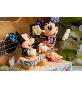 Figurine Mickey et Minnie Vacances à Hawaï - Disney Traditions