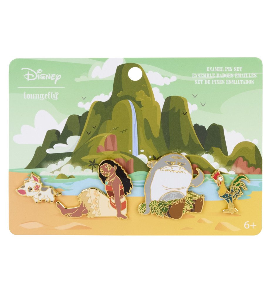 Set de 4 Pin's Vaiana waves - Loungefly