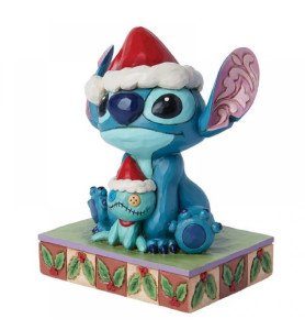 Figurine Stitch Santa et Souillon (Scrump) - Disney Traditions