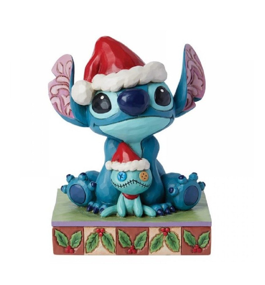 Figurine Stitch Santa et Souillon (Scrump) - Disney Traditions