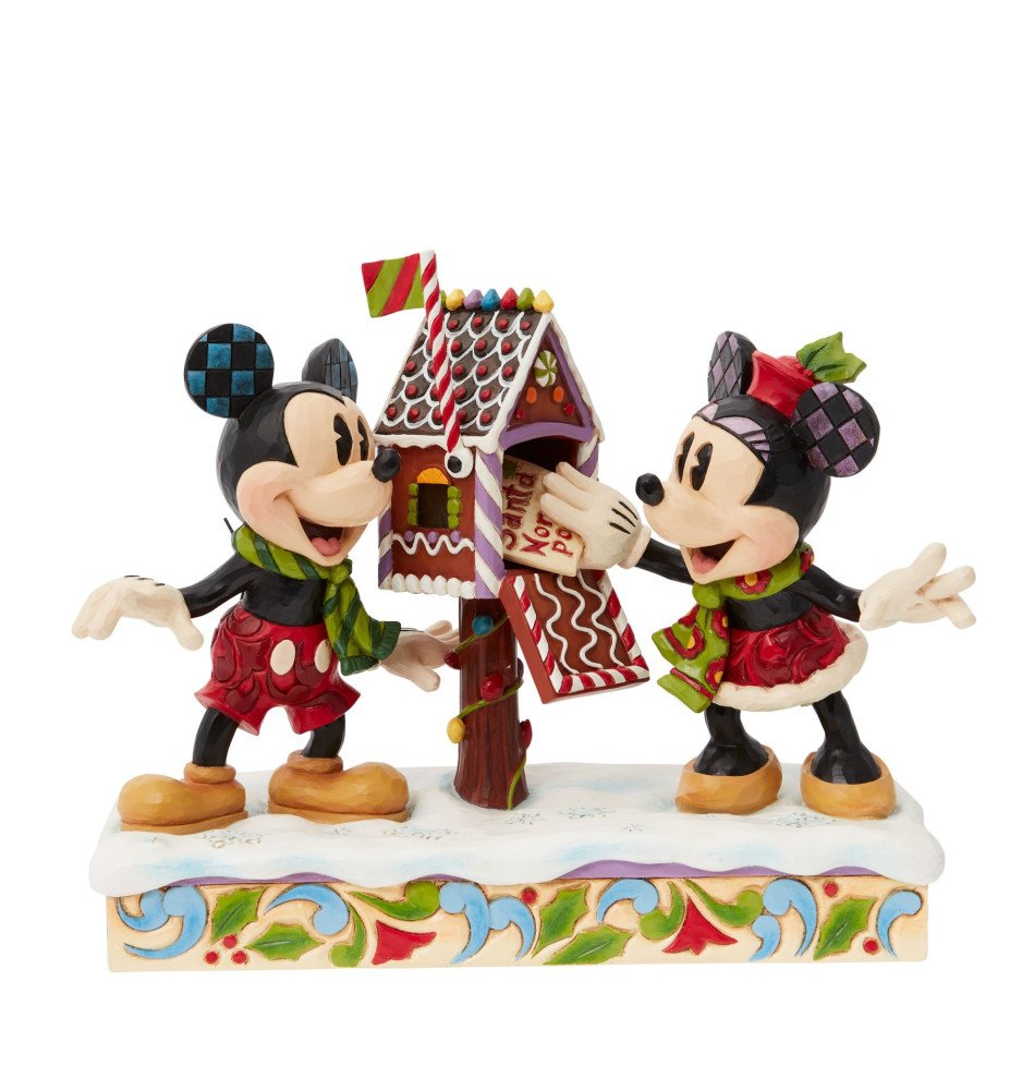 Figurine Mickey et Minnie poste une lettre - Disney Traditions