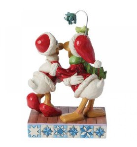 Figurine Donald et Daisy sous le gui - Disney Traditions