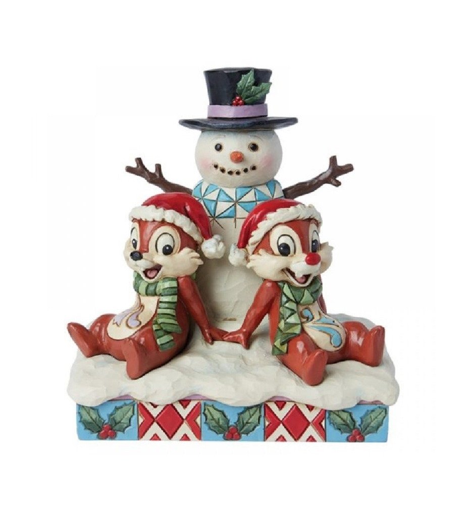 Figurine Tic et Tac Bonhomme de neige Noël - Disney Traditions