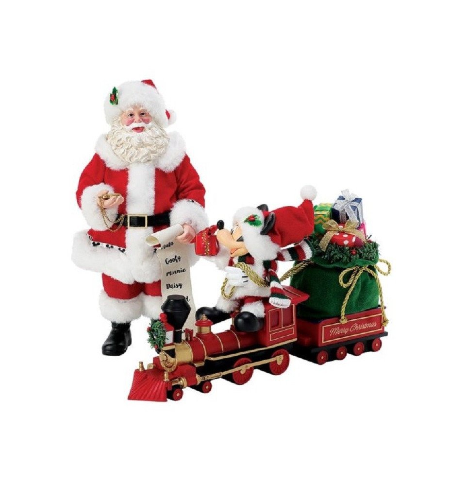 Figurine Mickey Mouse et Père Noël Train - Possible Dreams