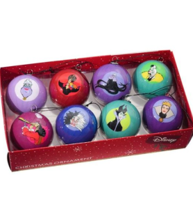 Set de 8 boules Les Villains Disney - Noël