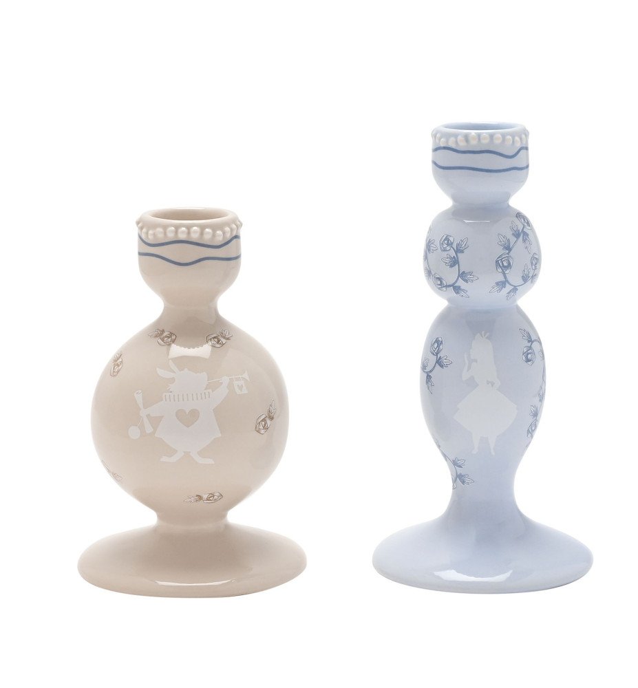 Bougeoirs Alice aux Pays des Merveilles