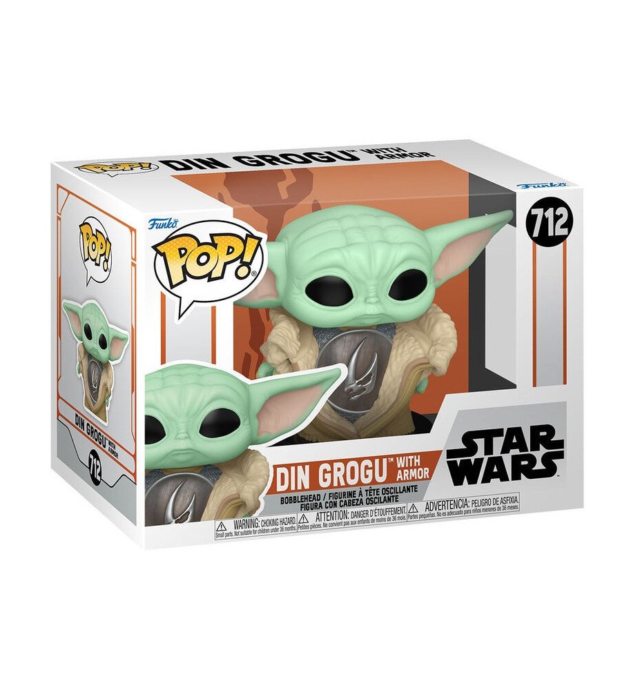 Pop 712 figure Star Wars The Mandalorian Grogu with Armor - Star Wars