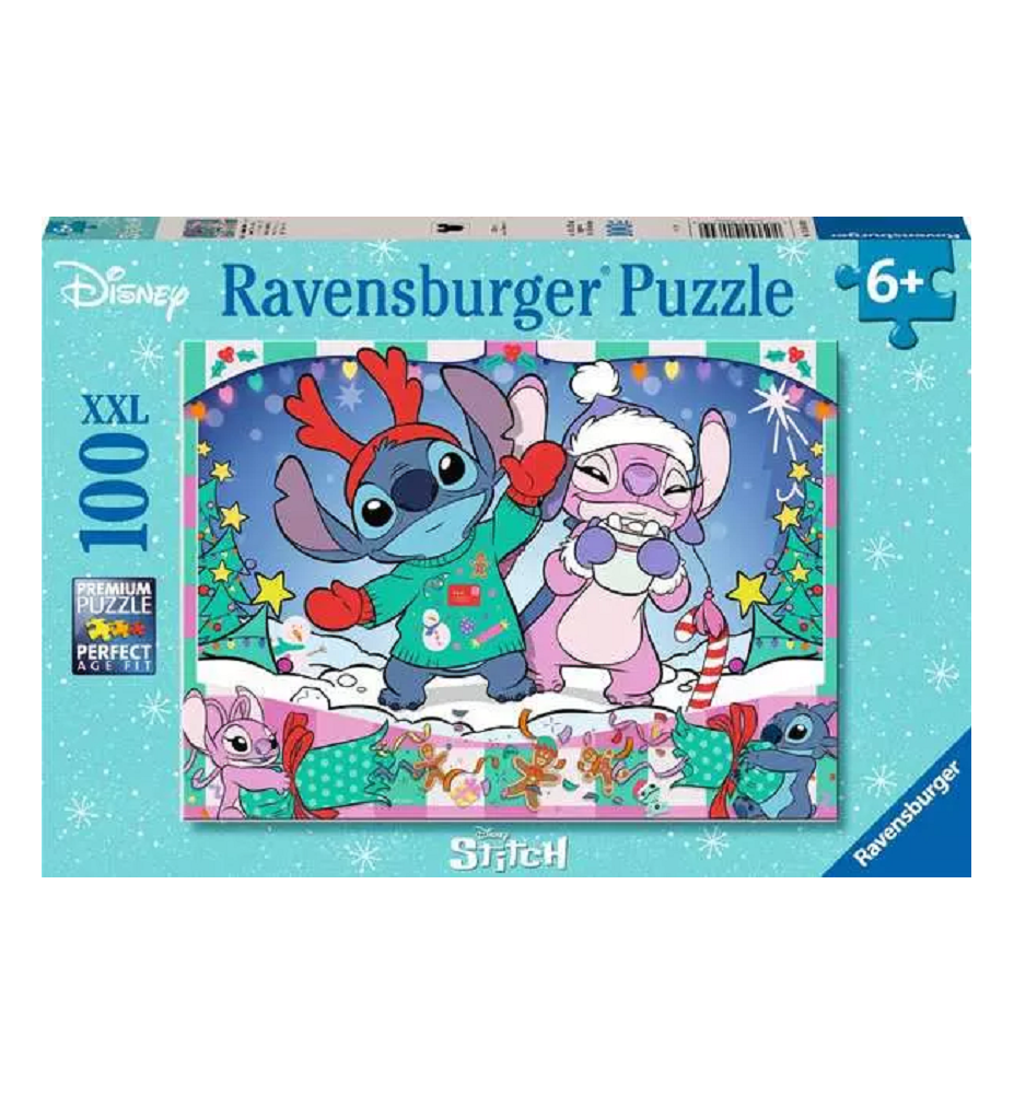 Puzzle 100 pièces Xxl Stitch et Ange Noël - Ravensburger