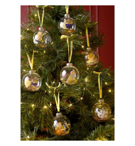 Set de 7 boules de Noël La Belle et la Bête