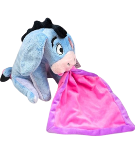 Peluche Hochet Bourriquet et sa couverture - Winnie L'ourson