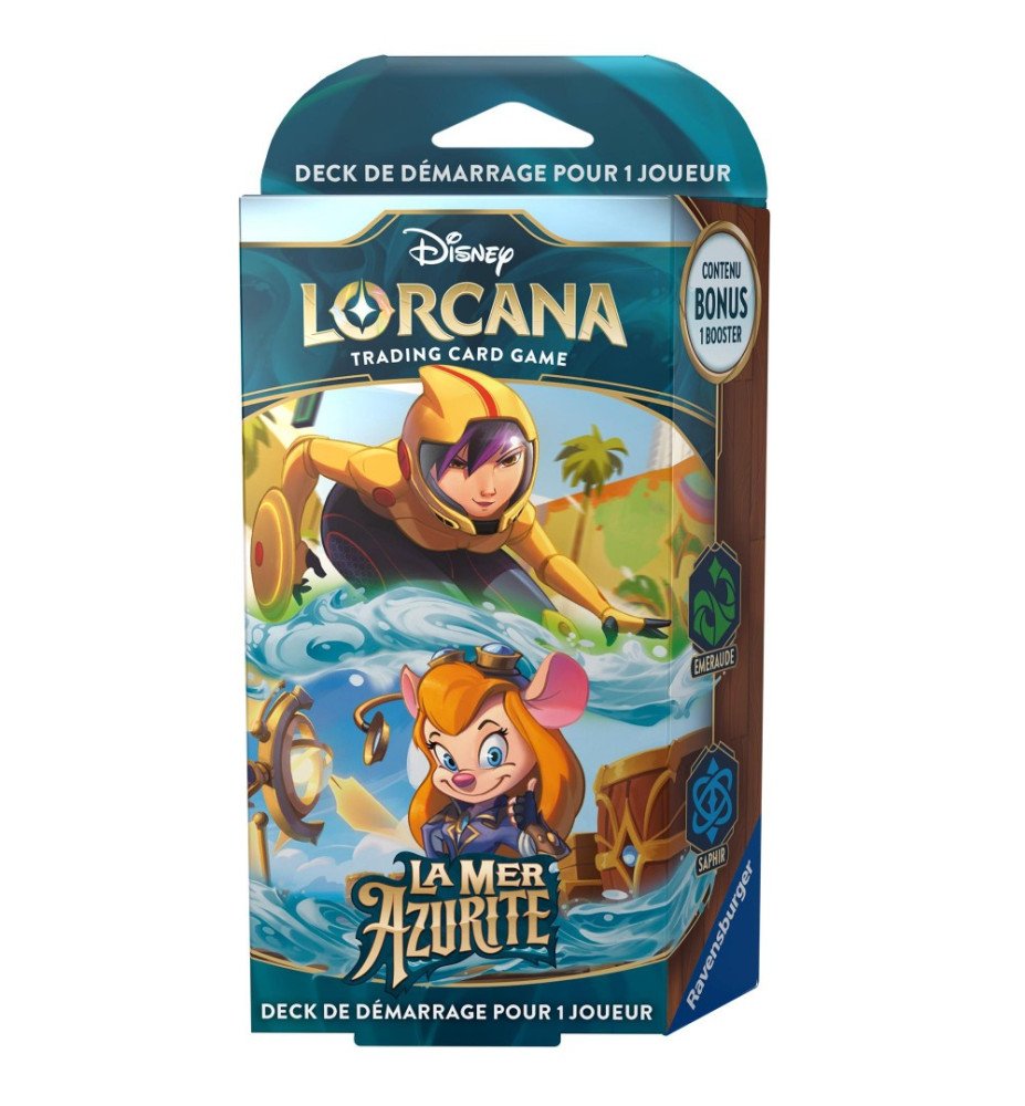 Deck de démarrage Lorcana Chapitre 6 Go Go Tamago et Gadget- La mer Azurite