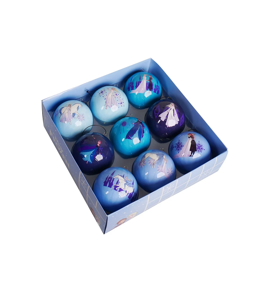 Set de 9 boules La Reine des neiges 2 - Noël