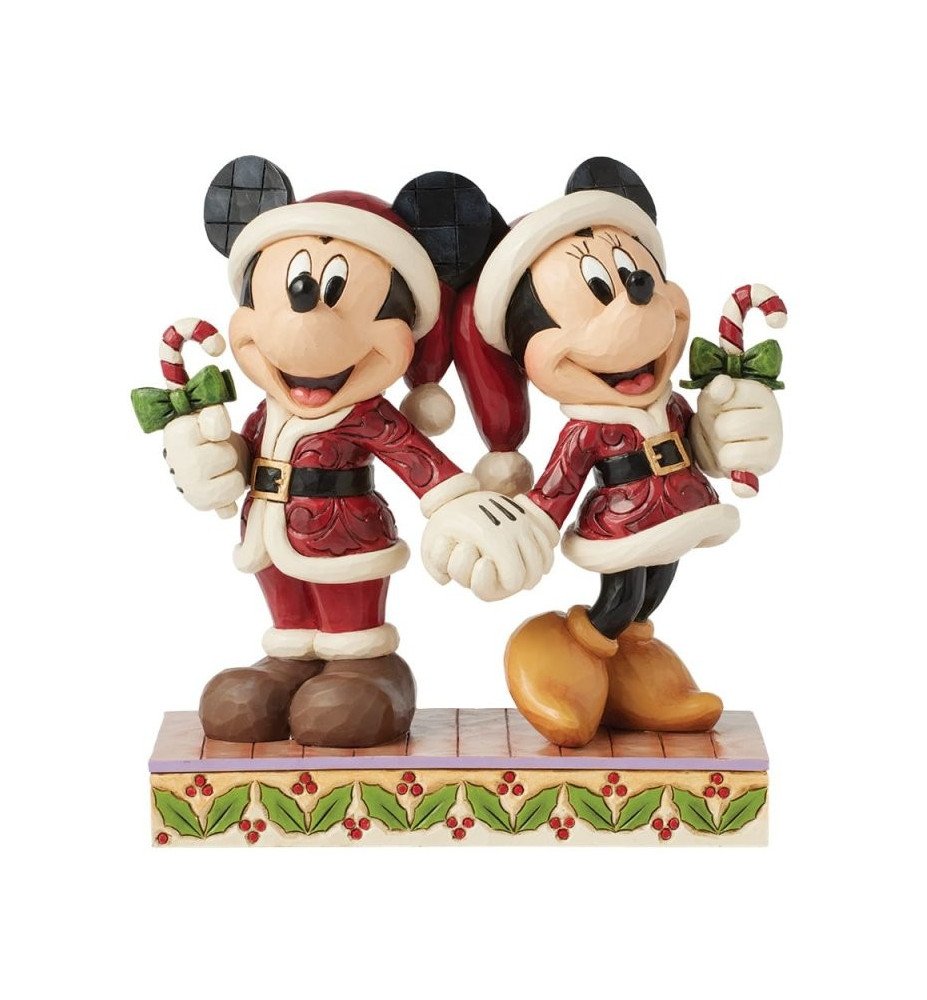 Figurine Mickey et Minnie Candy Cane - Disney Traditions
