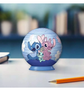 Puzzle 3D rond Stitch & Angel 55 pièces- Ravensburger