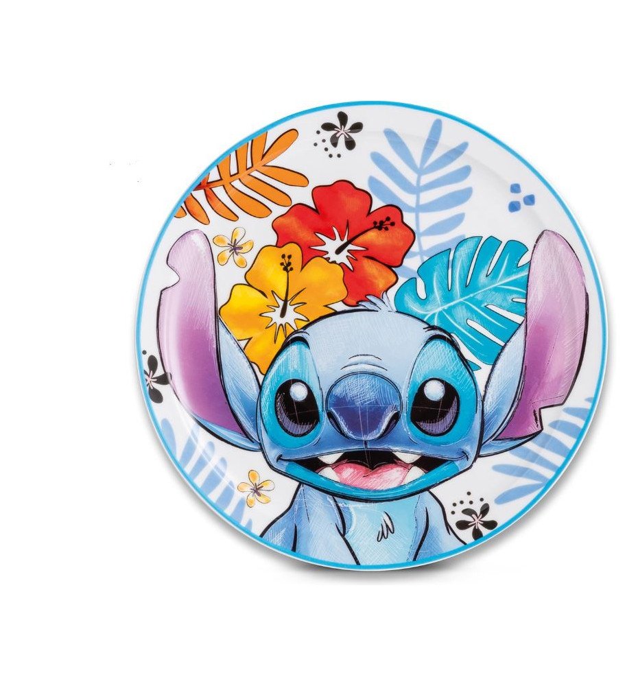 Assiette de service Stitch blanche - Lilo et Stitch