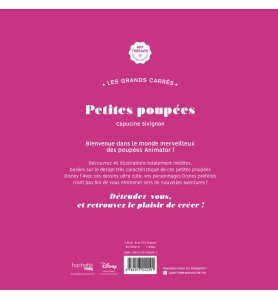 Livre coloriages Art Thérapie Les grands carrés Petites poupées - Hachette