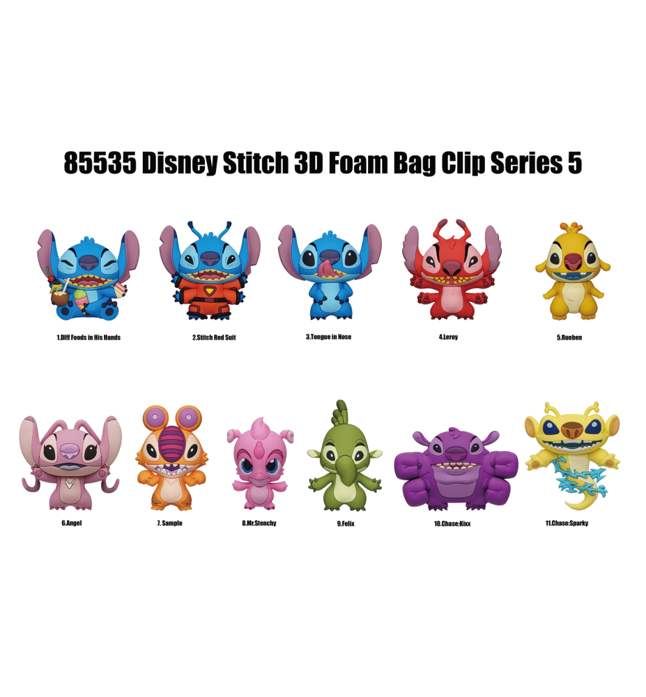 Porte clés Mystère Stitch et ses cousins - Disney